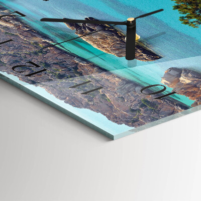 Glass clock square Seascape