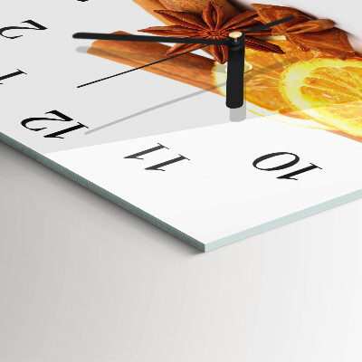 Square kitchen clock Vanilla with lemon