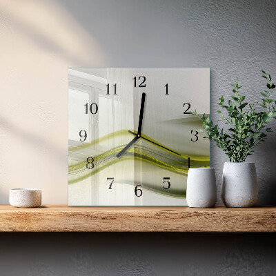Square wall clock Abstract lines