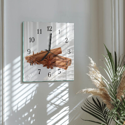 Glass clock square Vanilla
