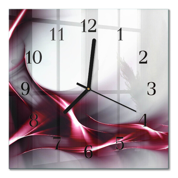 Glass wall clock square Abstraction