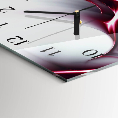 Glass wall clock square Abstraction