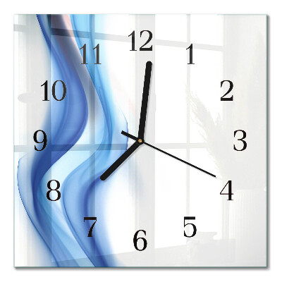 Glass clock square Abstract smoke