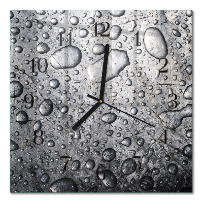 Square wall clock Drops