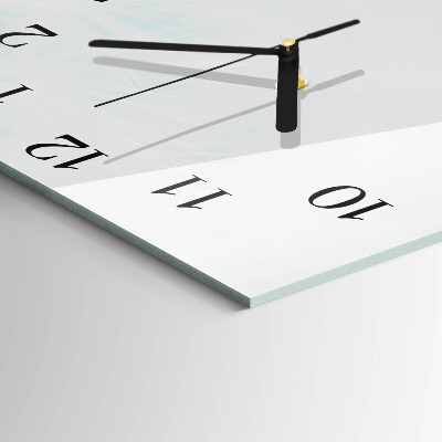 Glass wall clock square Abstraction