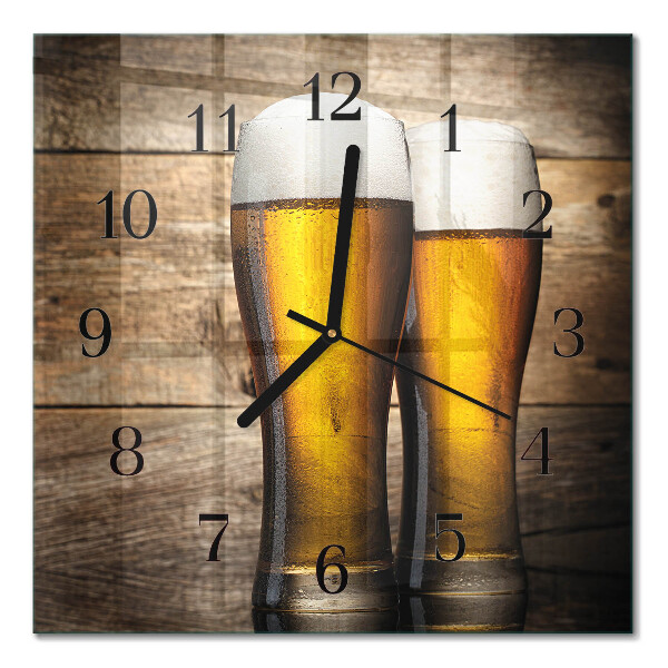 Square kitchen clock Beer
