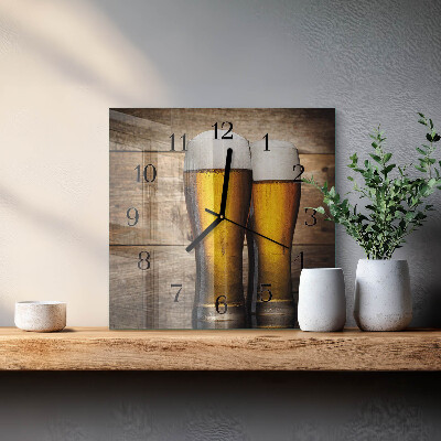 Square kitchen clock Beer
