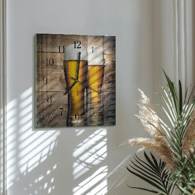 Square kitchen clock Beer