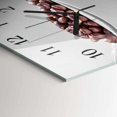 Glass wall clock square A spoonful of coffee