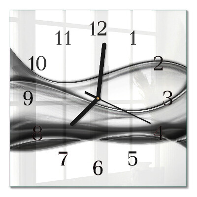 Glass wall clock square Abstraction