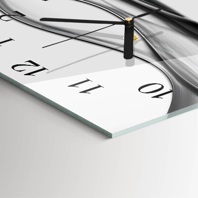 Glass wall clock square Abstraction
