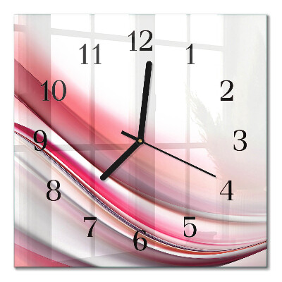 Glass wall clock square Abstraction