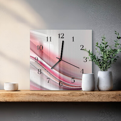 Glass wall clock square Abstraction