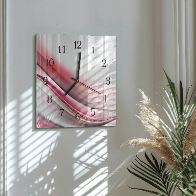 Glass wall clock square Abstraction