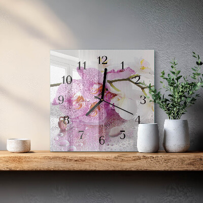 Square kitchen clock Orchid