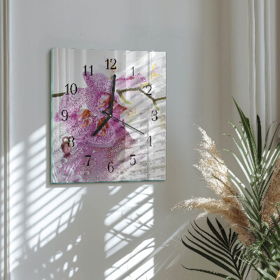 Square kitchen clock Orchid