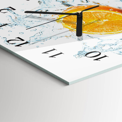 Square wall clock Water