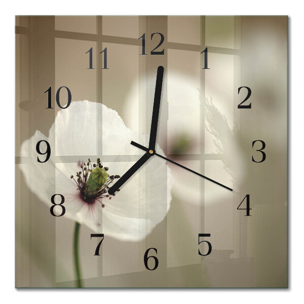 Square wall clock Poppy