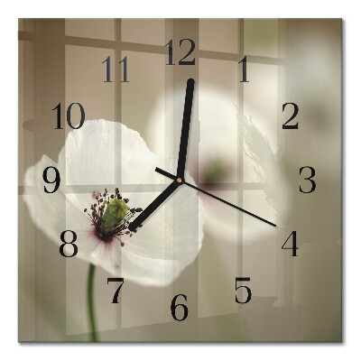Square wall clock Poppy