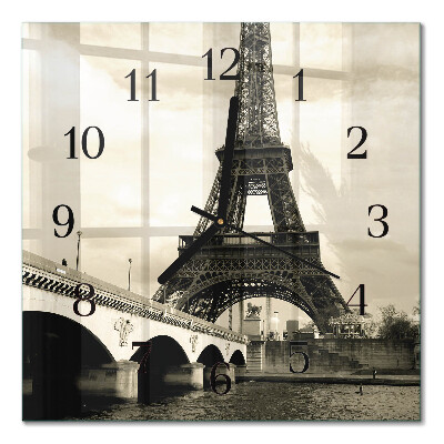 Square wall clock Paris