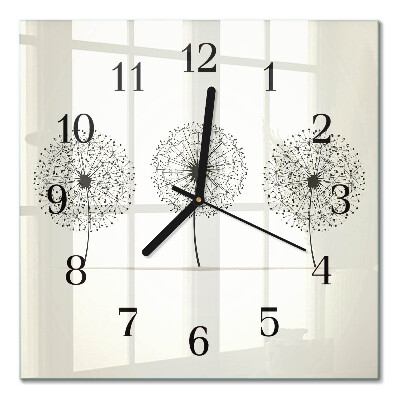 Glass wall clock square Abstraction