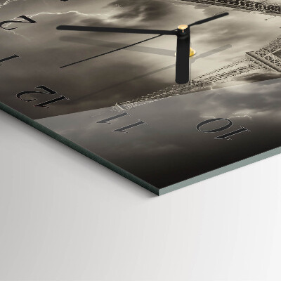 Glass clock square Paris