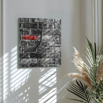 Glass clock square Brick