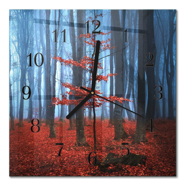 Glass clock square Darkness