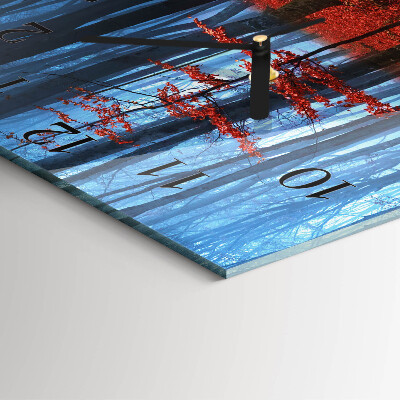 Glass clock square Darkness