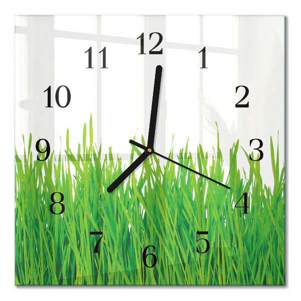 Square kitchen clock Grass
