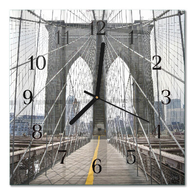 Square kitchen clock Brooklyn Bridge
