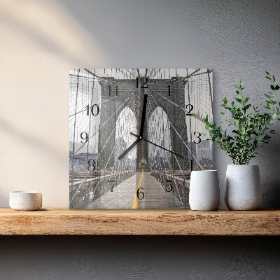 Square kitchen clock Brooklyn Bridge