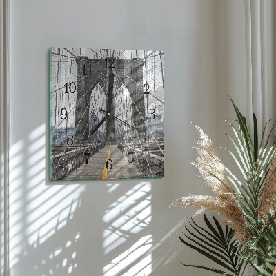 Square kitchen clock Brooklyn Bridge