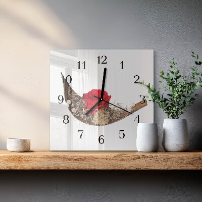 Square kitchen clock Rose