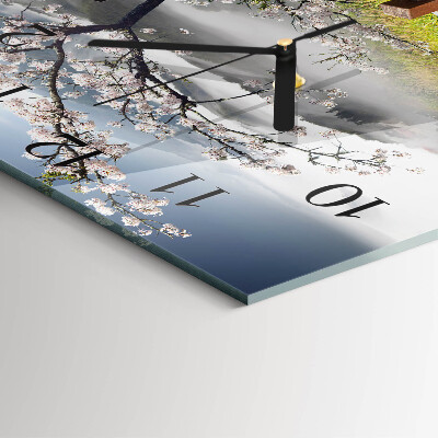 Glass clock square Spring
