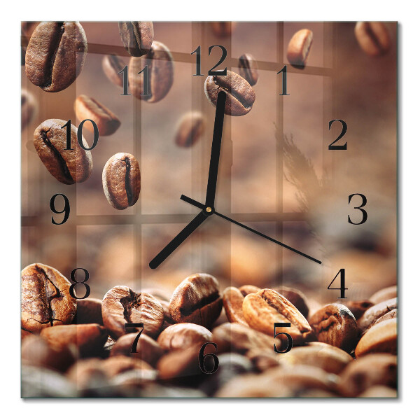 Square wall clock Coffee beans