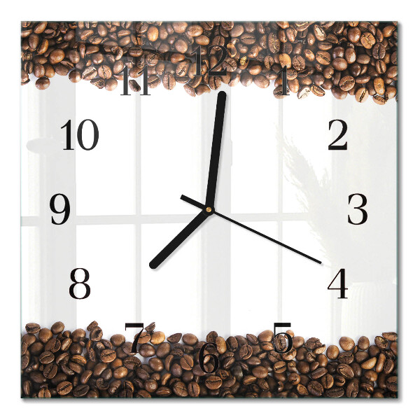 Square kitchen clock Coffee beans