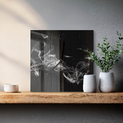 Square wall clock Smoke