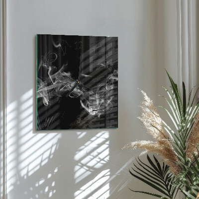 Square wall clock Smoke