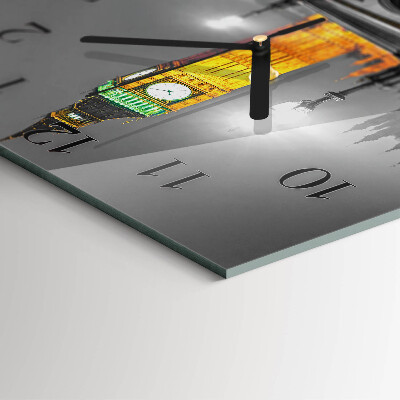 Glass clock square Big Ben