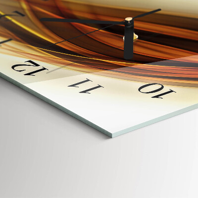 Glass wall clock square Abstraction