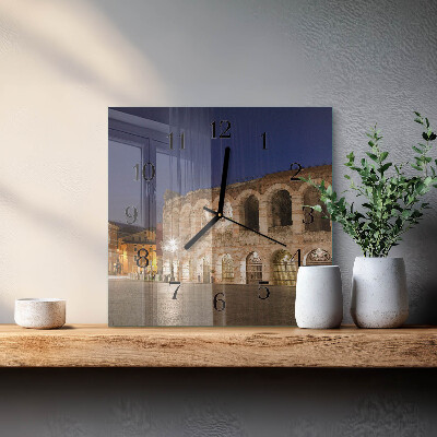 Square wall clock Night light