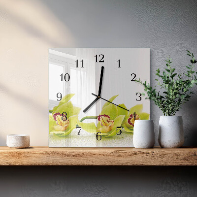 Square kitchen clock Orchid