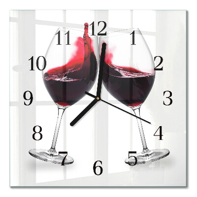 Square kitchen clock Wine