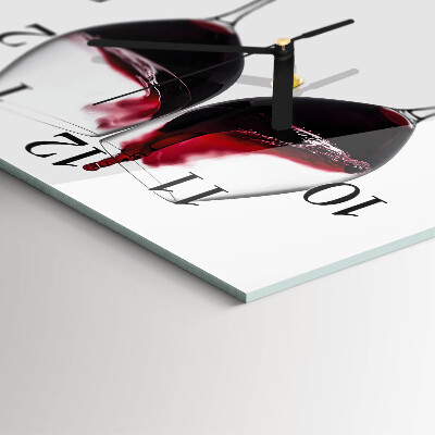 Square kitchen clock Wine