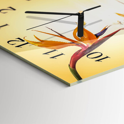 Square kitchen clock Flower