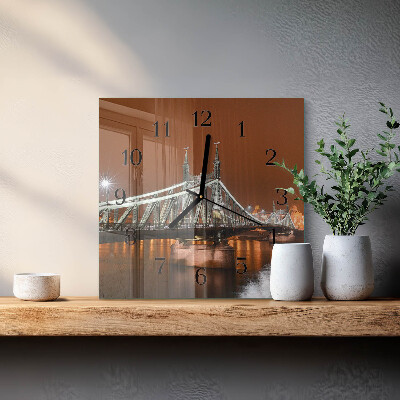 Square wall clock Bridge