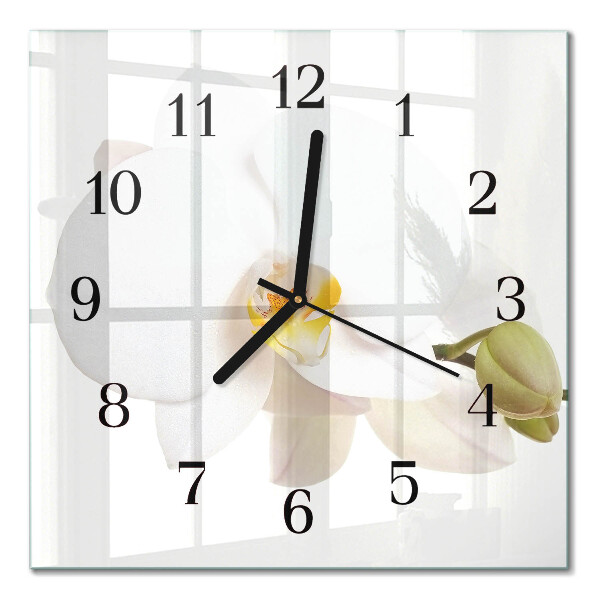 Square wall clock Orchid