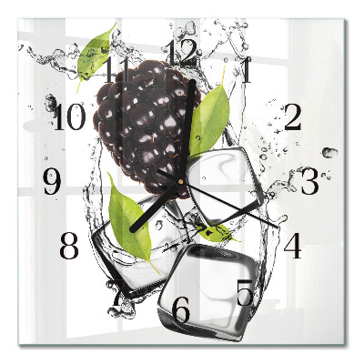 Glass clock square Blackberry
