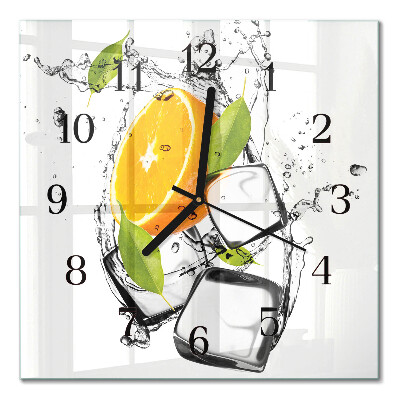 Square wall clock Ice